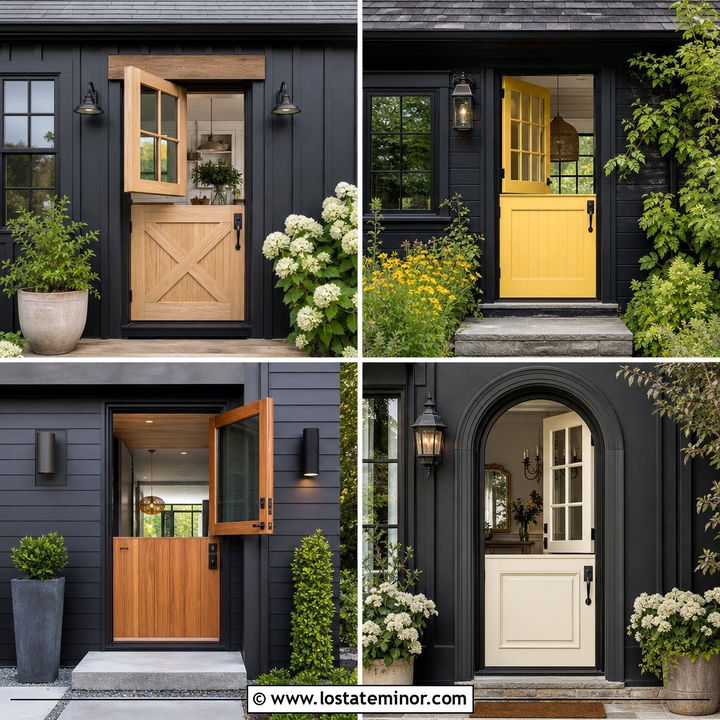 30 Soft Black House Design With Dutch Door Ideas To Try