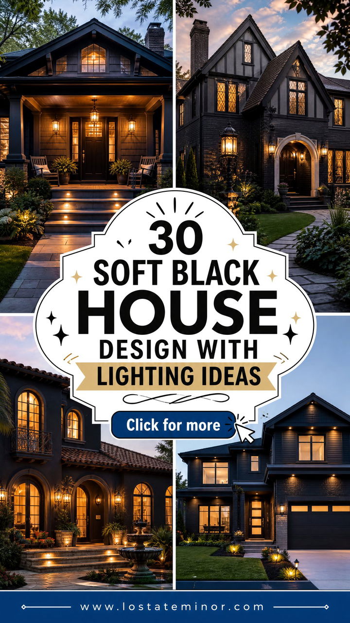 30 Soft Black House Design With Lighting Ideas for a Warm Welcome - 30 Soft Black House Design With Lighting Ideas for a Warm Welcome