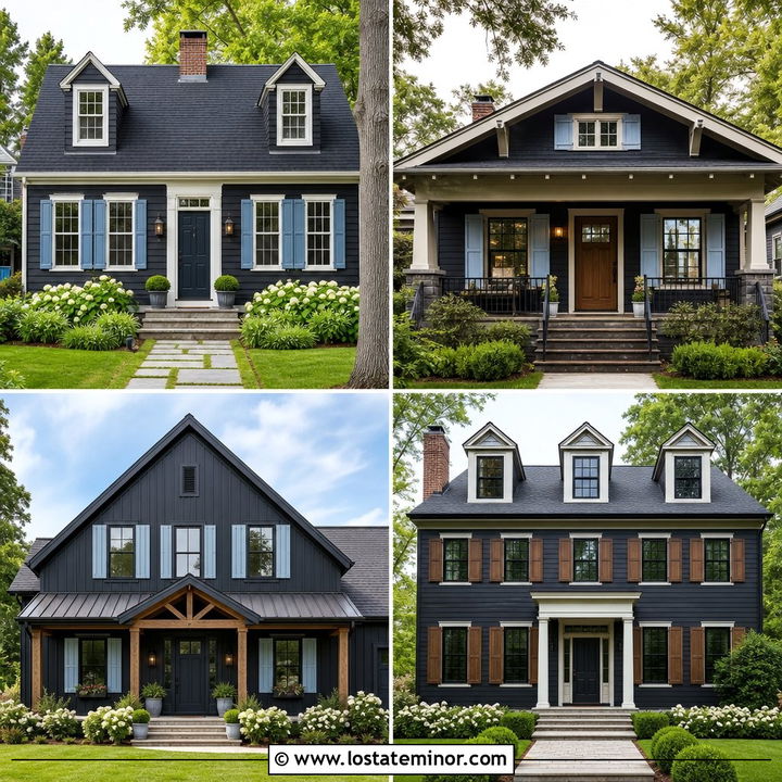 30 Soft Black House Design With Shutters Ideas for Timeless Style