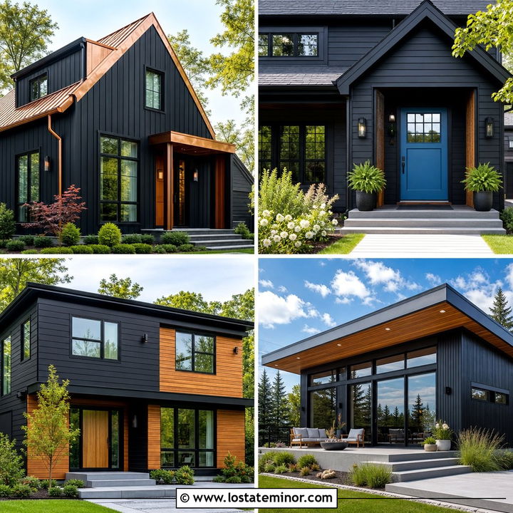 30 Soft Black House Design With Siding Ideas for Elevated Style