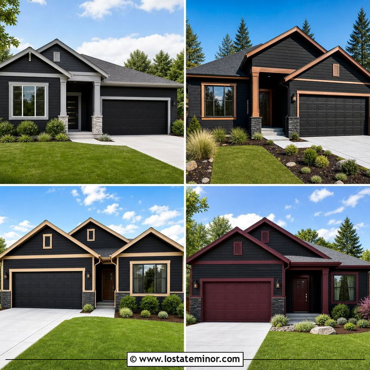 30 Soft Black House Design With Trim Ideas For a Polished Look