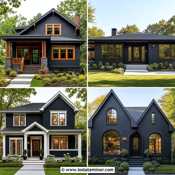 30 Soft Black House Design With Window Frames Ideas To Try Now