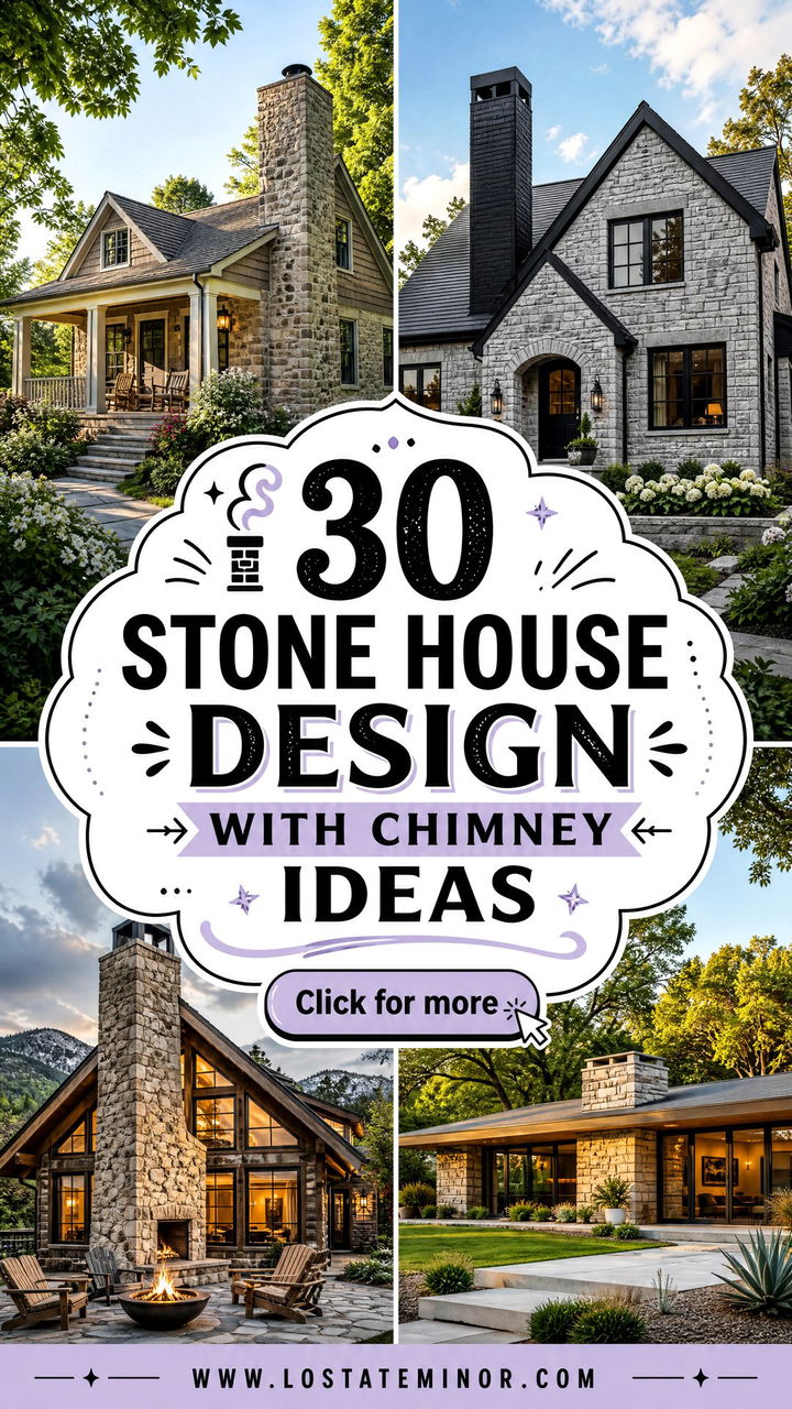 30 Stone House Design With Chimney Ideas for Classic Charm - 30 Stone House Design With Chimney Ideas for Classic Charm
