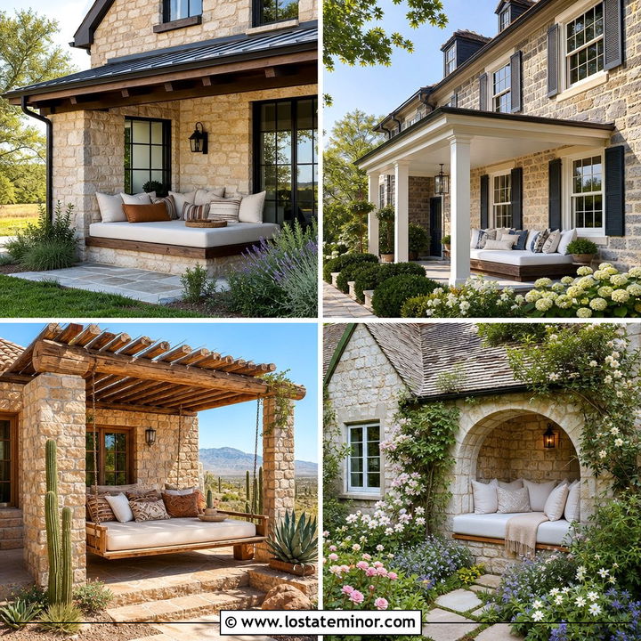 30 Stone House Design With Daybed Ideas for Cozy Retreats