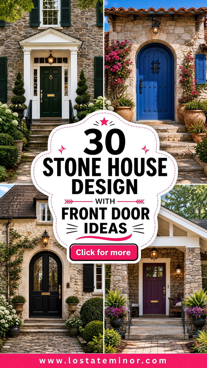 30 Stone House Design With Front Door Ideas for a Warm Welcome - 30 Stone House Design With Front Door Ideas for a Warm Welcome