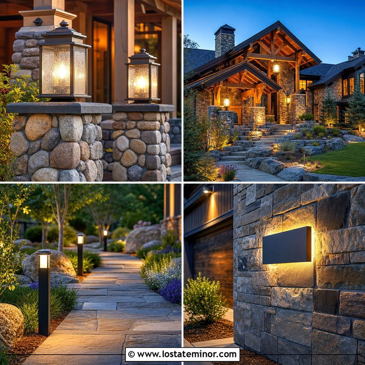 30 Stone House Design With Light Fixtures Ideas for a Warm Glow