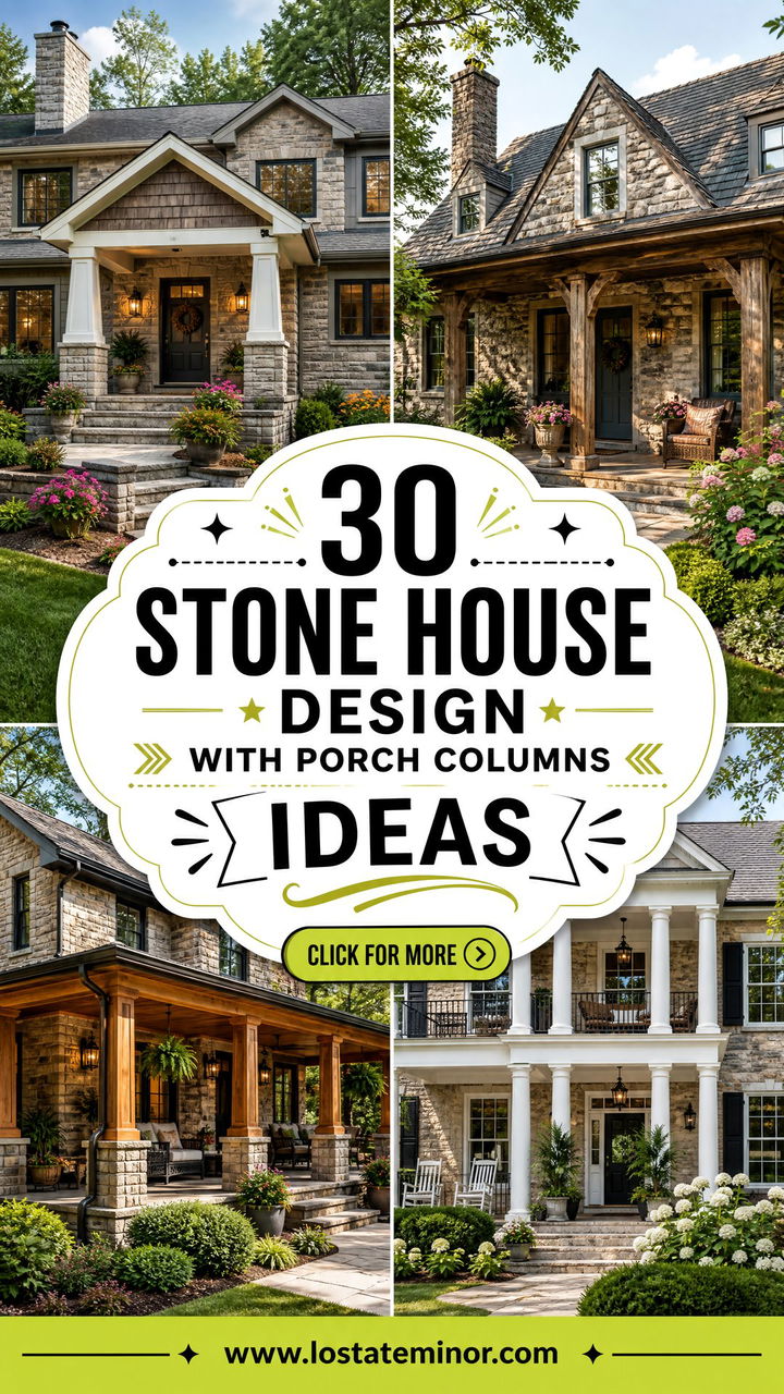 30 Stone House Design With Porch Columns Ideas for Timeless Charm - 30 Stone House Design With Porch Columns Ideas for Timeless Charm
