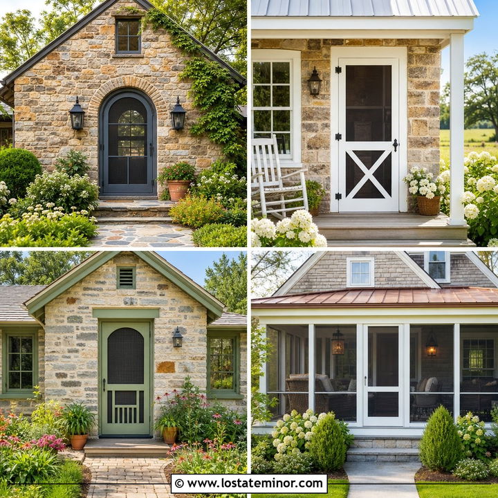 30 Stone House Design With Screen Door Ideas: Fresh Entry Looks