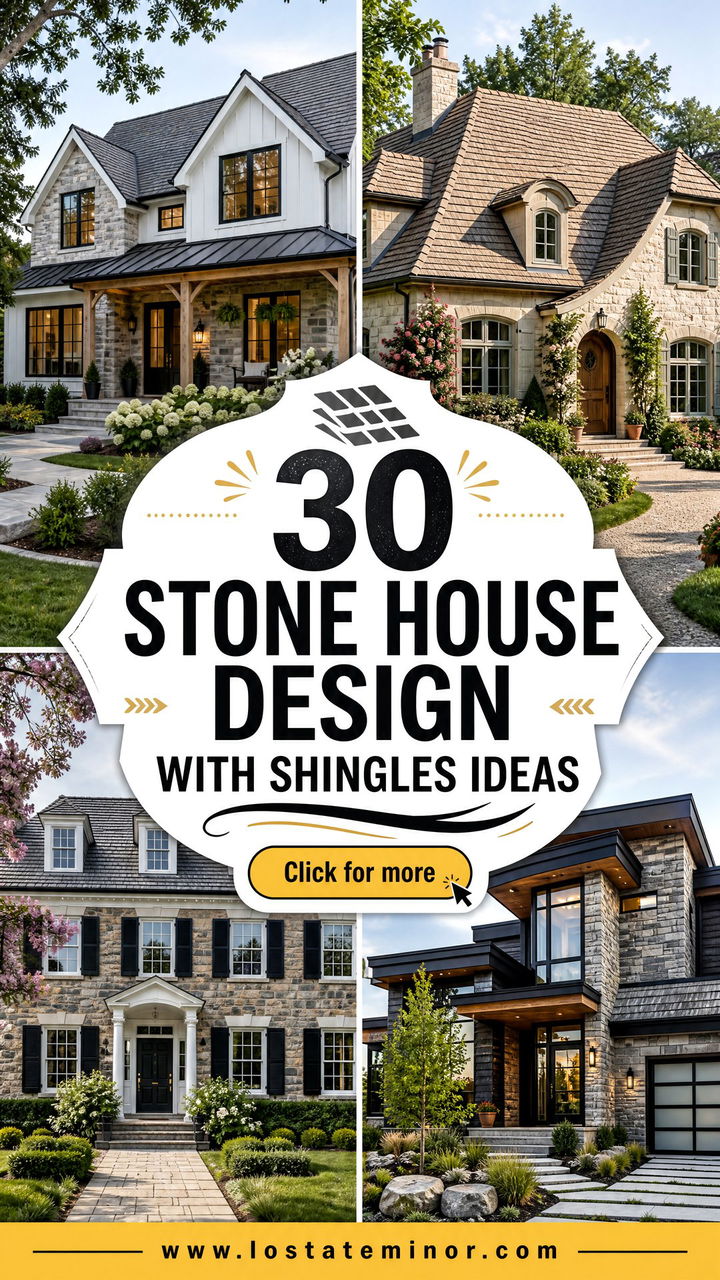 30 Stone House Design With Shingles Ideas Curb Appeal Guide - 30 Stone House Design With Shingles Ideas: Curb Appeal Guide
