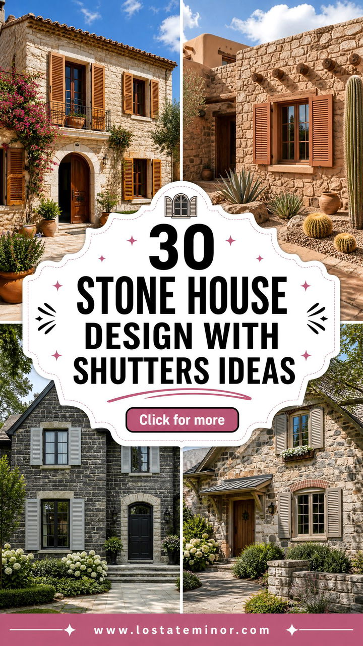 30 Stone House Design With Shutters Ideas Charming Exteriors - 30 Stone House Design With Shutters Ideas: Charming Exteriors