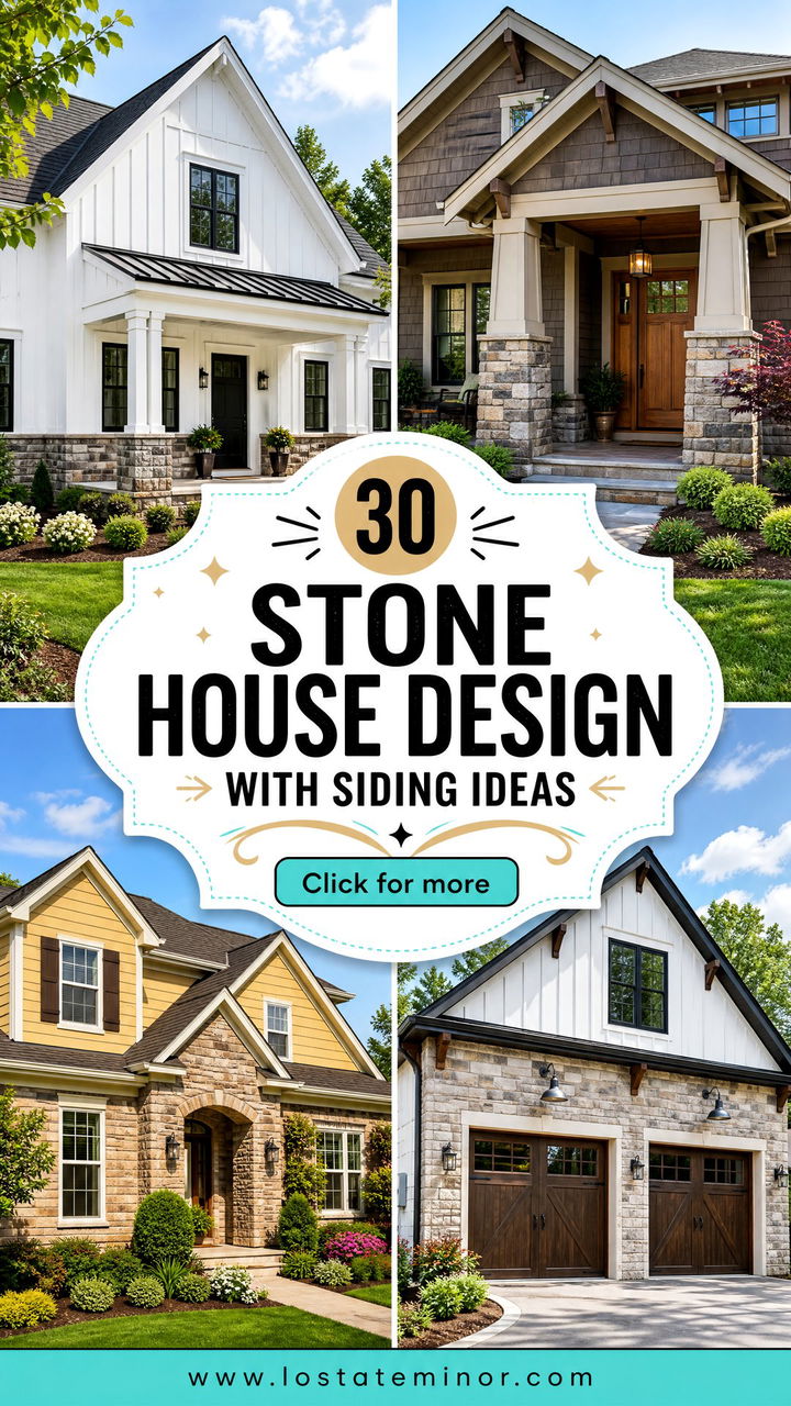 30 Stone House Design With Siding Ideas Stylish Exterior Guide - 30 Stone House Design With Siding Ideas: Stylish Exterior Guide