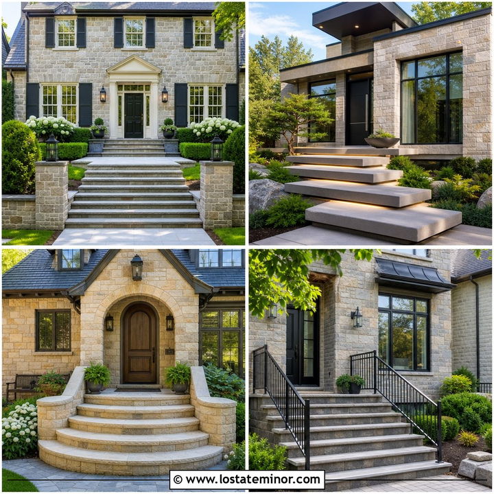 30 Stone House Design With Steps Ideas: Welcoming Entry Looks