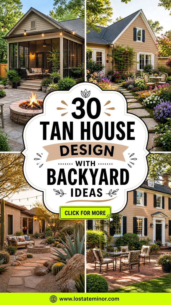 30 Tan House Design With Backyard Ideas Relaxed Outdoor Living - 30 Tan House Design With Backyard Ideas: Relaxed Outdoor Living