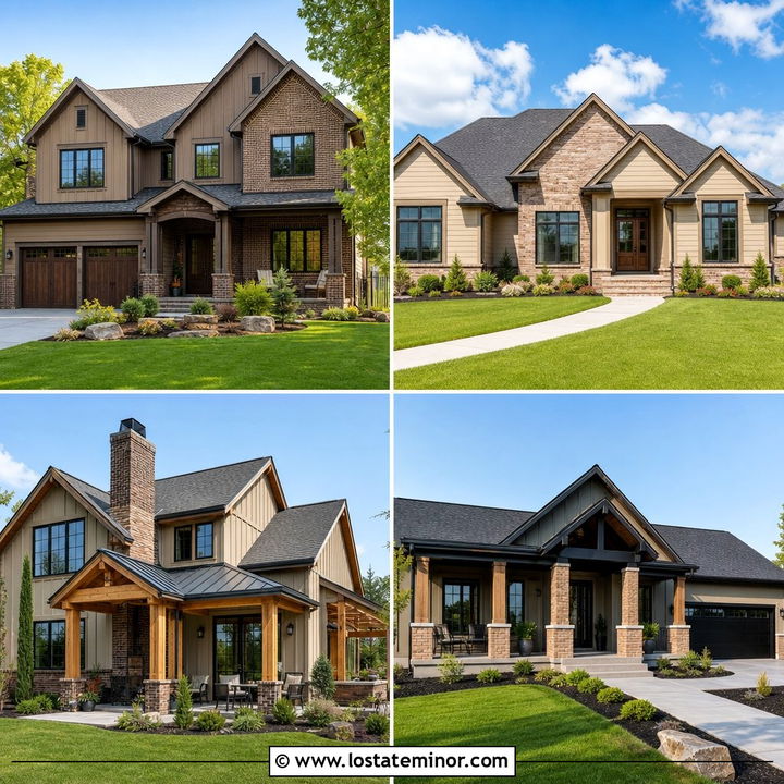 30 Tan House Design With Brick Accents Ideas: Classic Curb Appeal
