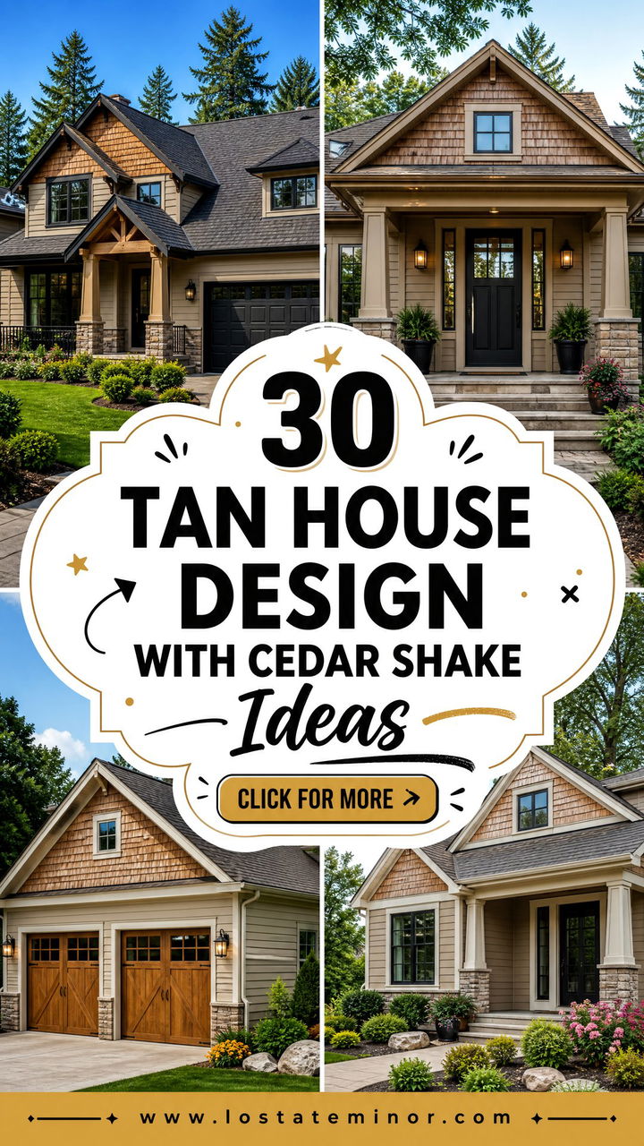 30 Tan House Design With Cedar Shake Ideas Cozy Curb Appeal - 30 Tan House Design With Cedar Shake Ideas: Cozy Curb Appeal