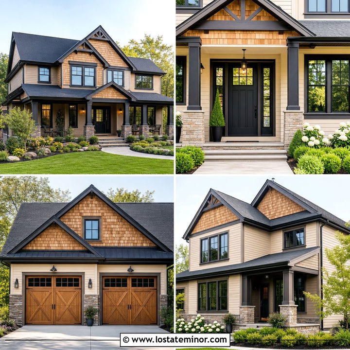 30 Tan House Design With Cedar Shake Ideas: Cozy Curb Appeal