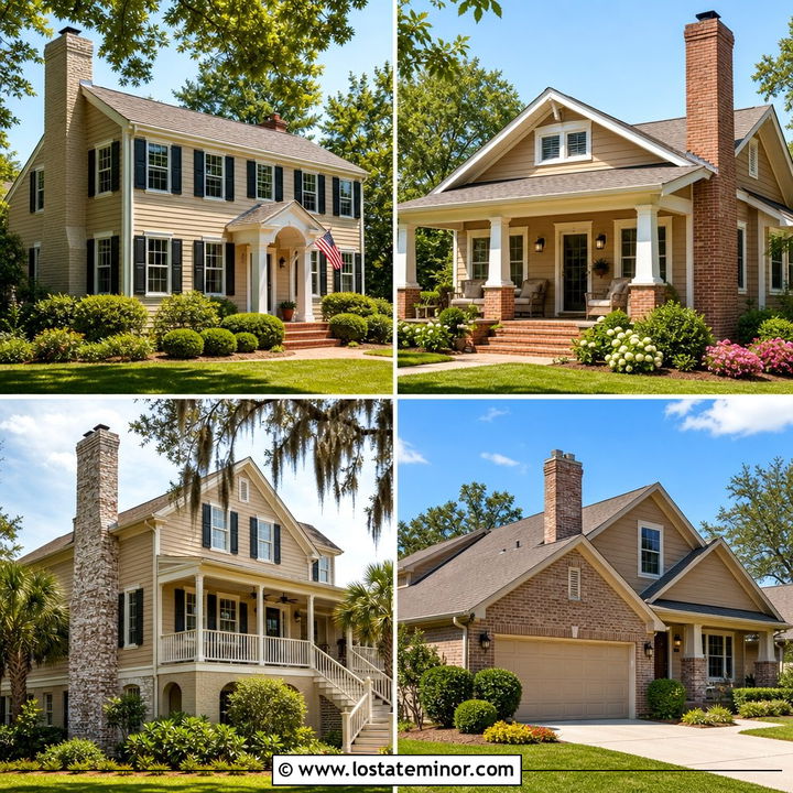 30 Tan House Design With Chimney Ideas: Charming Exterior Looks