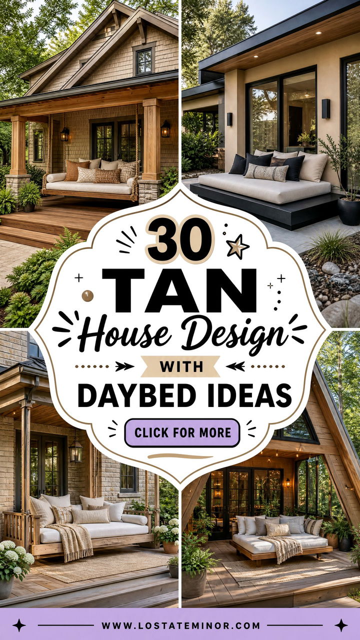30 Tan House Design With Daybed Ideas Relaxed Outdoor Style - 30 Tan House Design With Daybed Ideas: Relaxed Outdoor Style