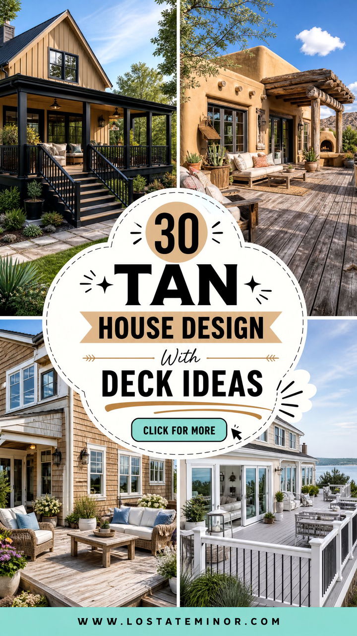 30 Tan House Design With Deck Ideas Outdoor Living Inspiration - 30 Tan House Design With Deck Ideas: Outdoor Living Inspiration