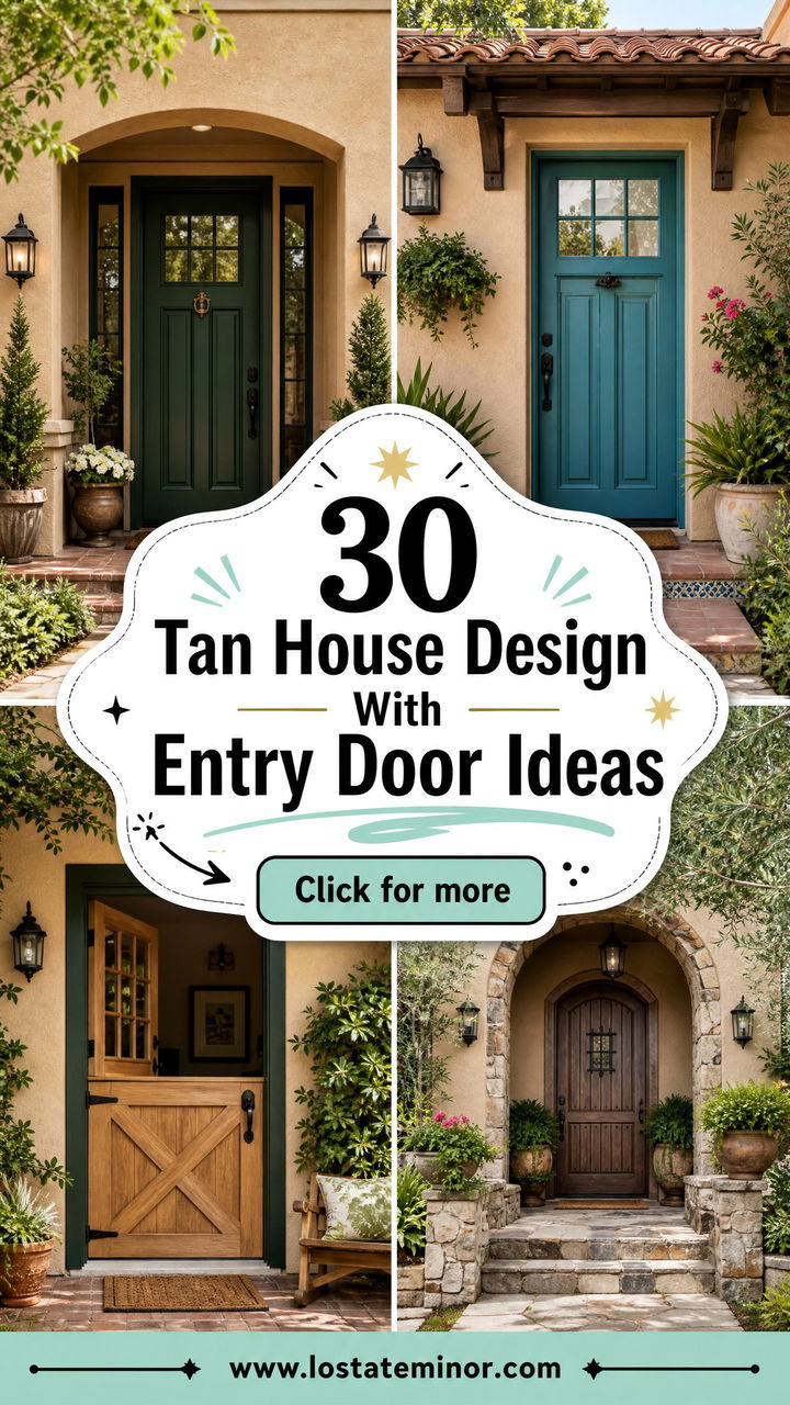 30 Tan House Design With Entry Door Ideas Inviting Curb Appeal - 30 Tan House Design With Entry Door Ideas: Inviting Curb Appeal