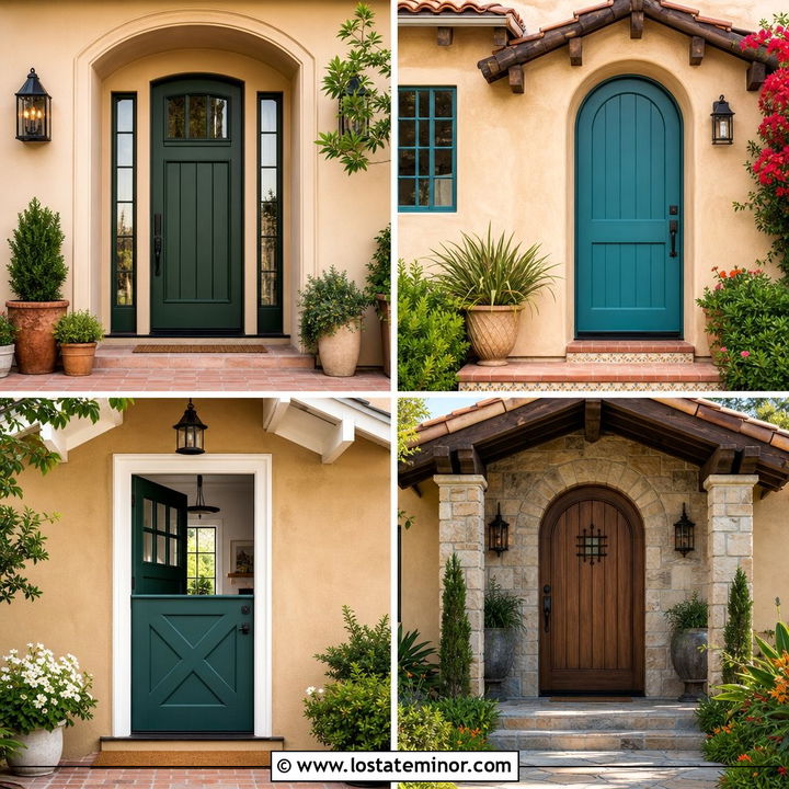 30 Tan House Design With Entry Door Ideas: Inviting Curb Appeal