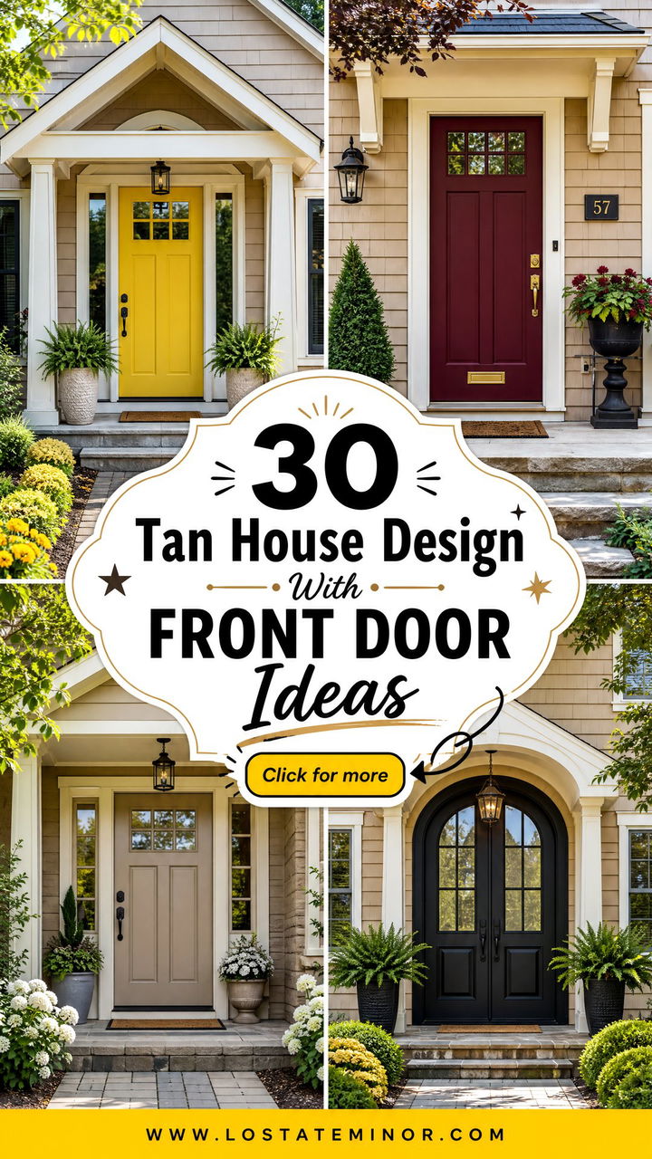 30 Tan House Design With Front Door Ideas Inviting Entry Style - 30 Tan House Design With Front Door Ideas: Inviting Entry Style
