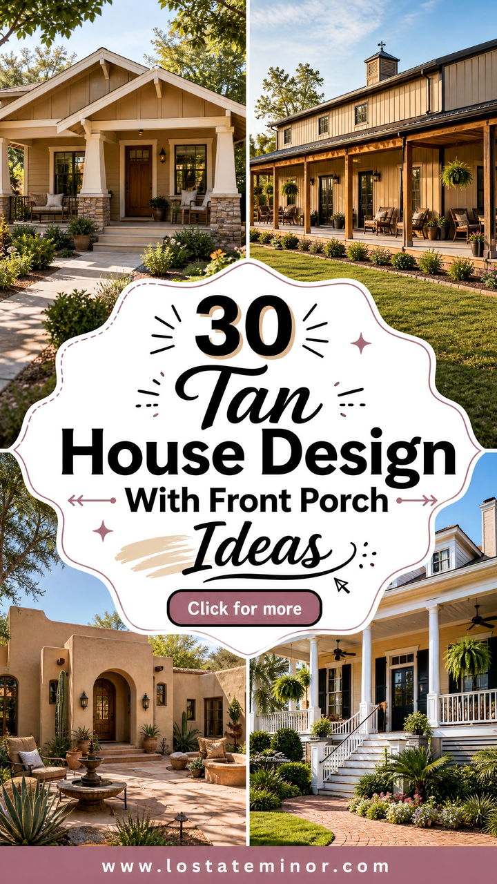 30 Tan House Design With Front Porch Ideas Cozy Curb Appeal - 30 Tan House Design With Front Porch Ideas: Cozy Curb Appeal