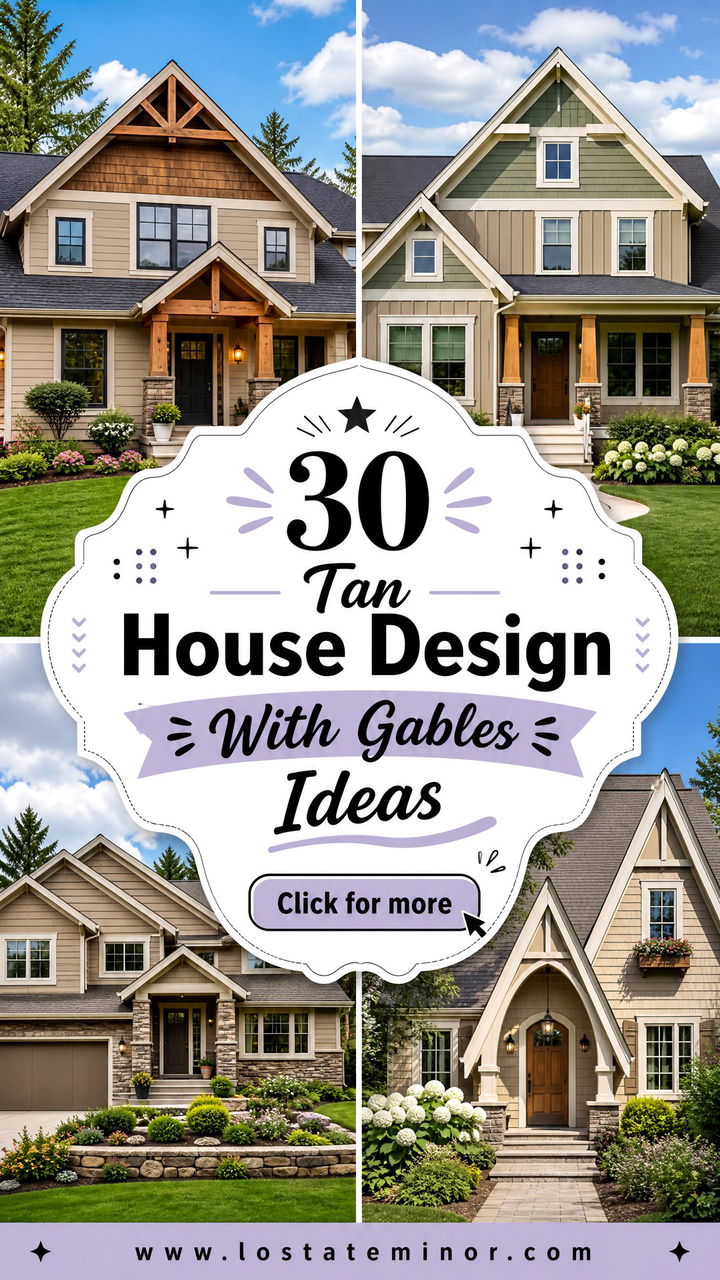 30 Tan House Design With Gables Ideas Timeless Exterior Style - 30 Tan House Design With Gables Ideas: Timeless Exterior Style