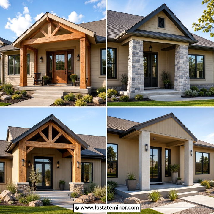30 Tan House Design With Porch Columns Ideas for Classic Porches