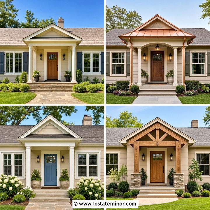 30 Tan House Design With Portico Ideas for a Grand Entrance
