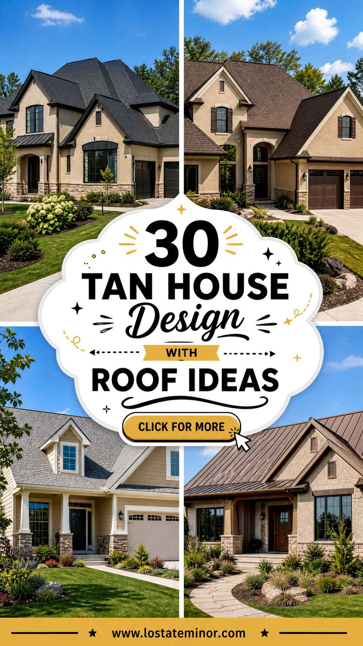 30 Tan House Design With Roof Ideas for Timeless Curb Appeal - 30 Tan House Design With Roof Ideas for Timeless Curb Appeal