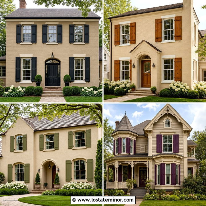 30 Tan House Design With Shutters Ideas for Timeless Curb Appeal