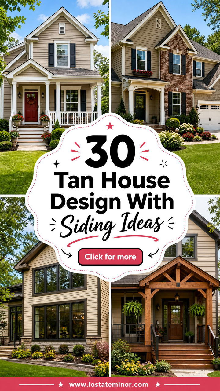 30 Tan House Design With Siding Ideas for a Polished Exterior - 30 Tan House Design With Siding Ideas for a Polished Exterior