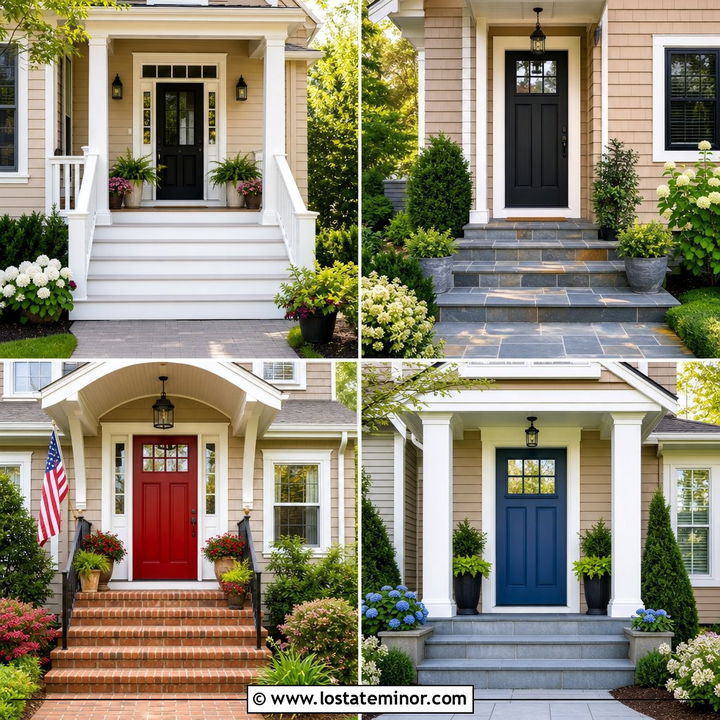 30 Tan House Design With Steps Ideas for a Warm Welcome