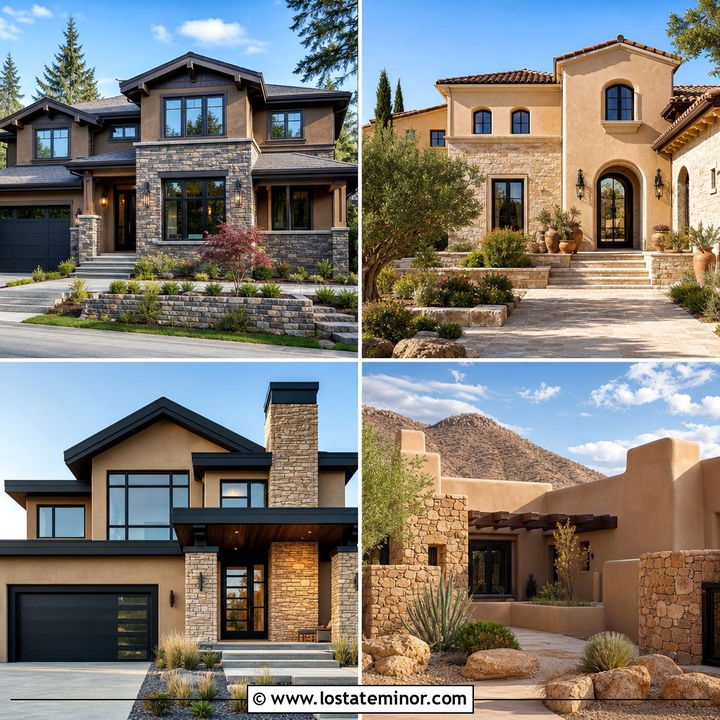 30 Tan House Design With Stone Accents Ideas for Elegant Style