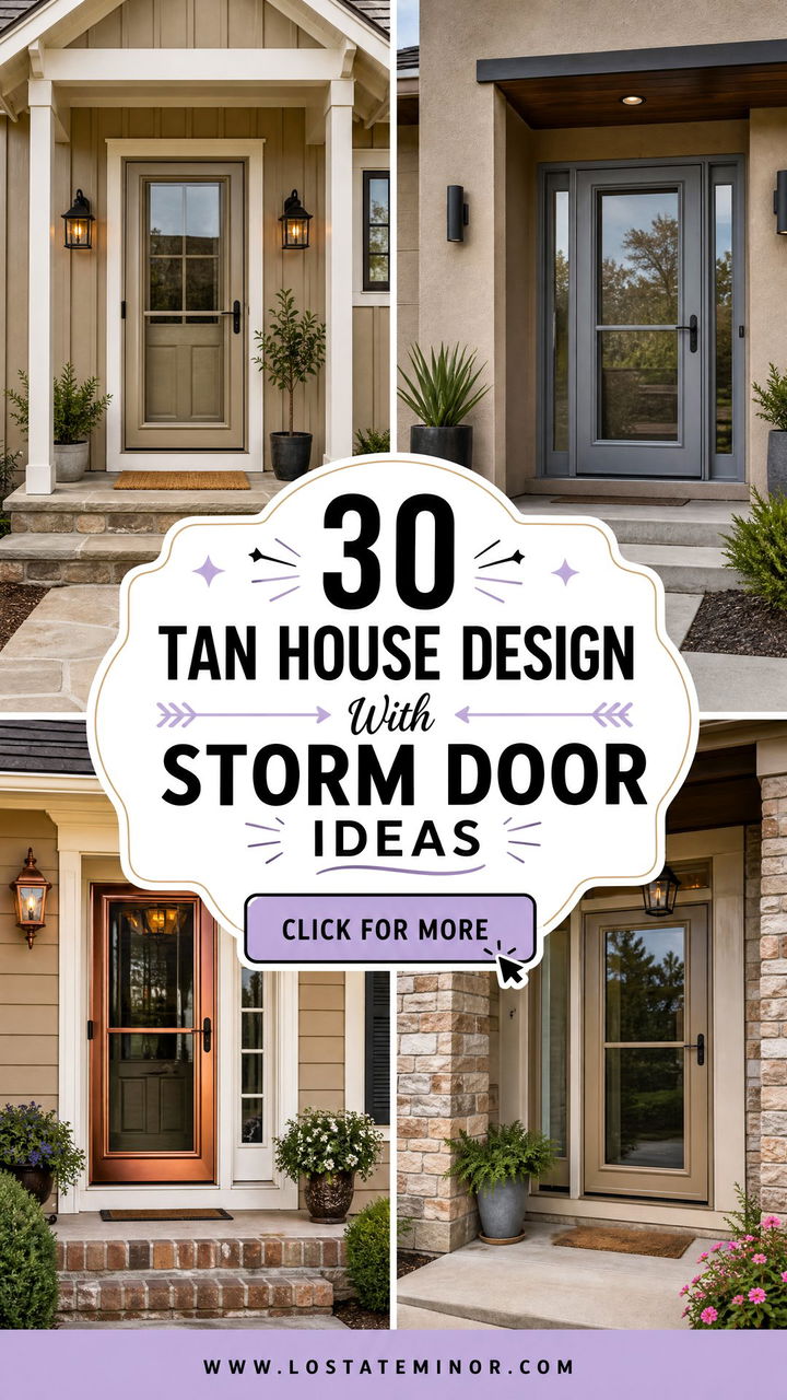 30 Tan House Design With Storm Door Ideas for All-Season Style - 30 Tan House Design With Storm Door Ideas for All-Season Style