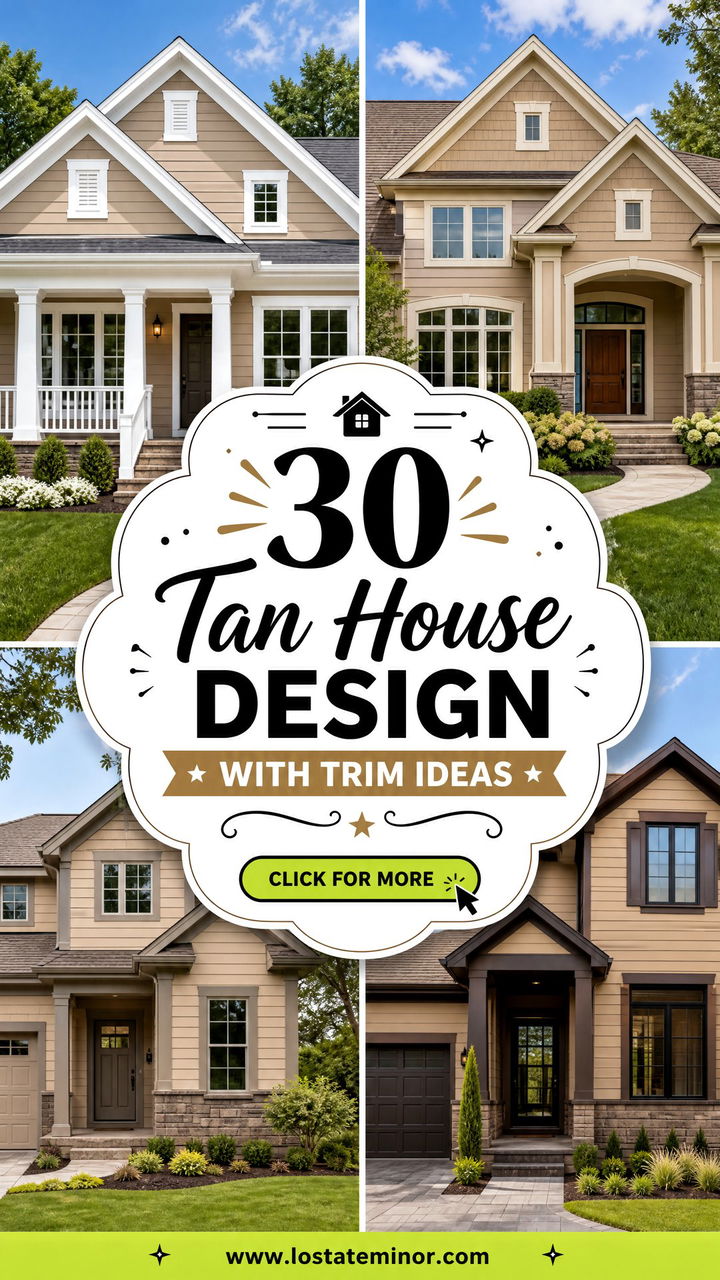 30 Tan House Design With Trim Ideas for Crisp Classic Curb Appeal - 30 Tan House Design With Trim Ideas for Crisp, Classic Curb Appeal