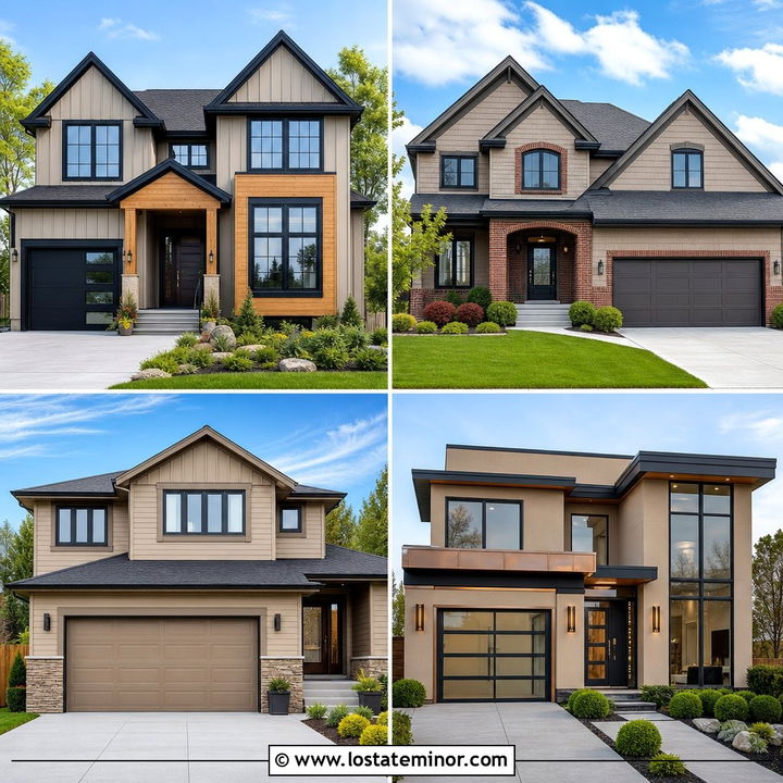 30 Taupe House Design With Accents Ideas: Fresh Curb Appeal