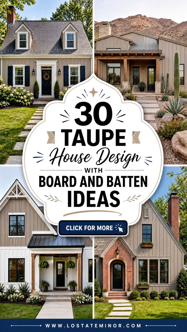 30 Taupe House Design With Board and Batten Ideas Fresh Looks - 30 Taupe House Design With Board and Batten Ideas: Fresh Looks