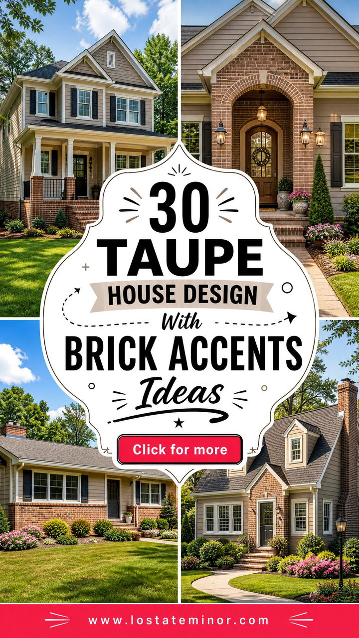 30 Taupe House Design With Brick Accents Ideas Fresh Looks - 30 Taupe House Design With Brick Accents Ideas: Fresh Looks