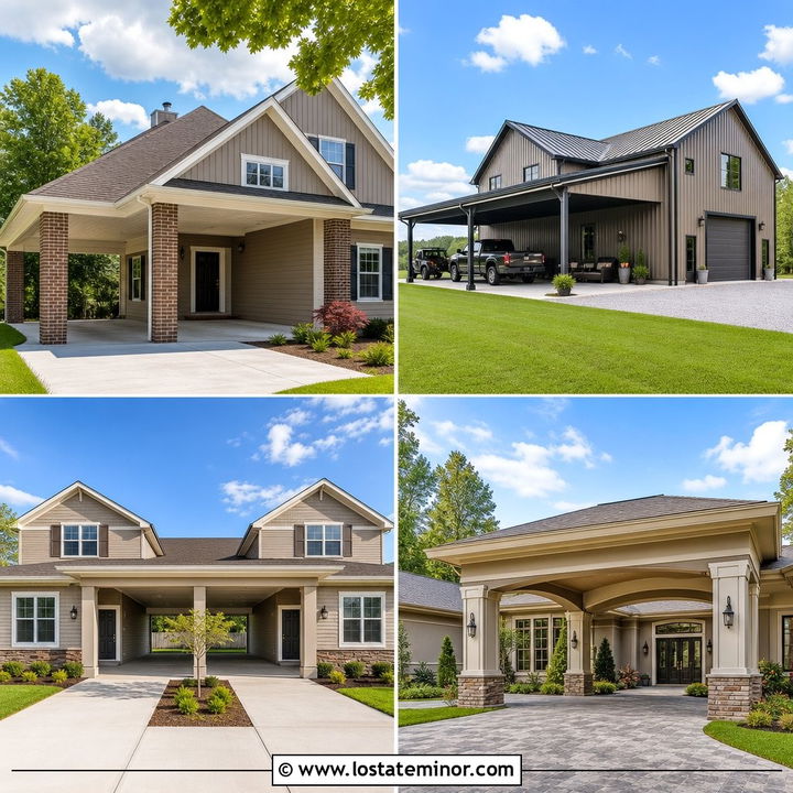 30 Taupe House Design With Carport Ideas: Smart Curb Appeal