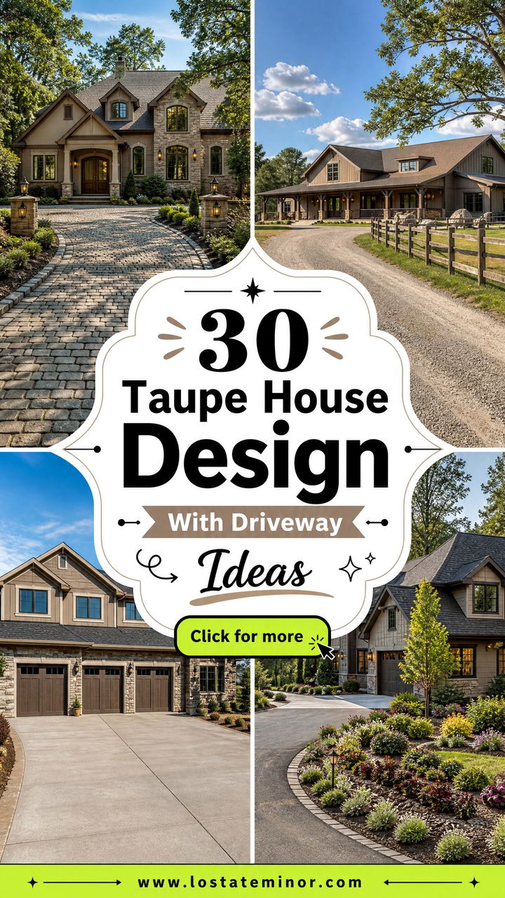 30 Taupe House Design With Driveway Ideas Smart Curb Appeal - 30 Taupe House Design With Driveway Ideas: Smart Curb Appeal
