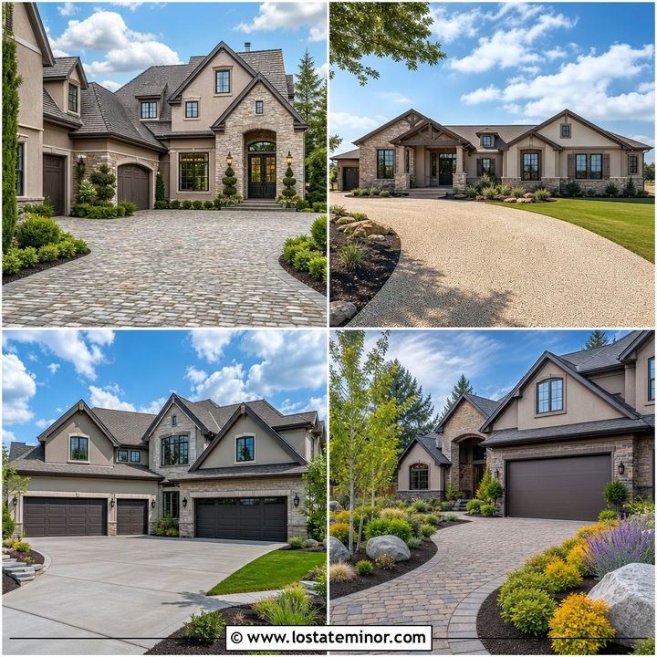 30 Taupe House Design With Driveway Ideas: Smart Curb Appeal