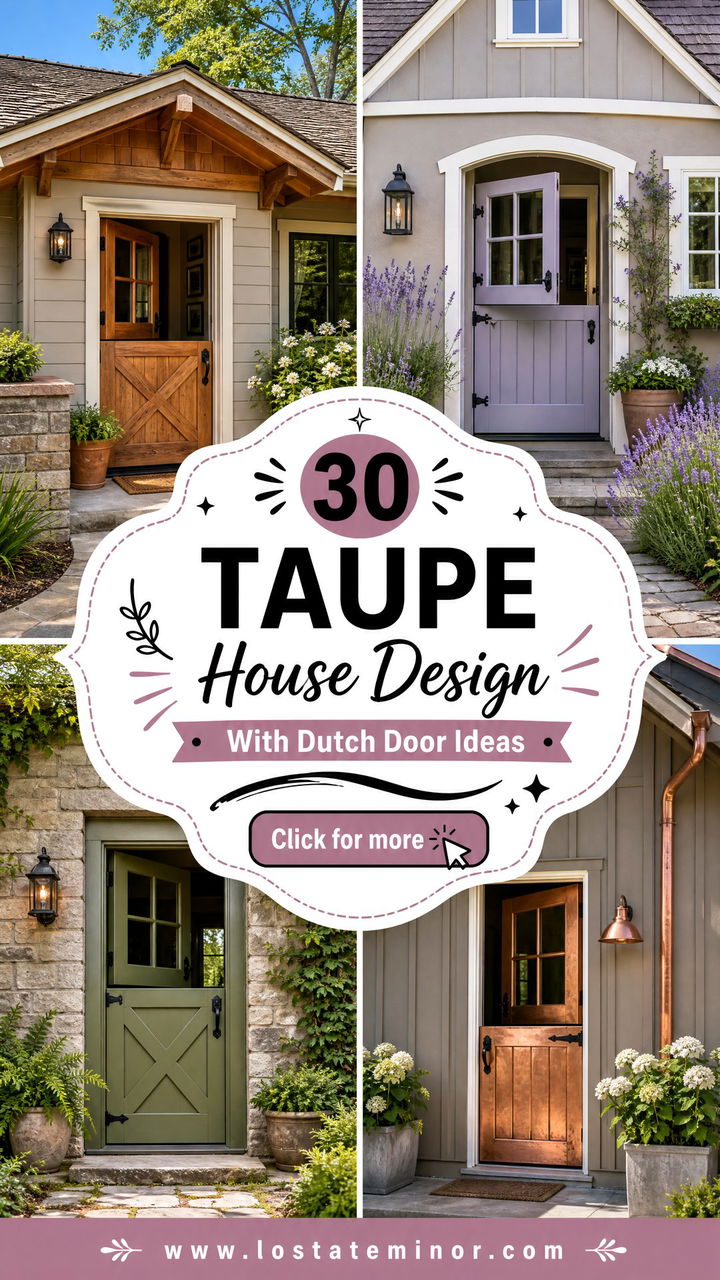 30 Taupe House Design With Dutch Door Ideas Charming Entry Style - 30 Taupe House Design With Dutch Door Ideas: Charming Entry Style