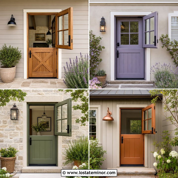 30 Taupe House Design With Dutch Door Ideas: Charming Entry Style