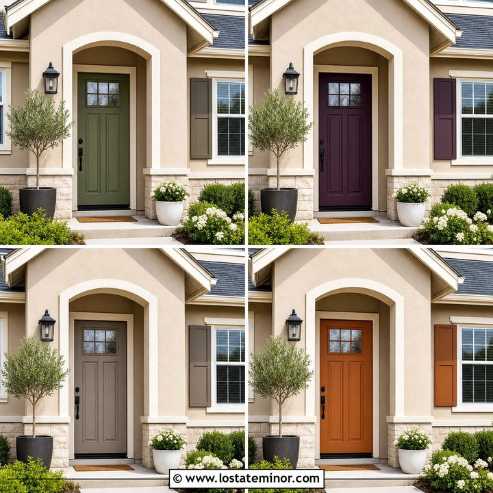 30 Taupe House Design With Front Door Ideas: Warm Entry Style