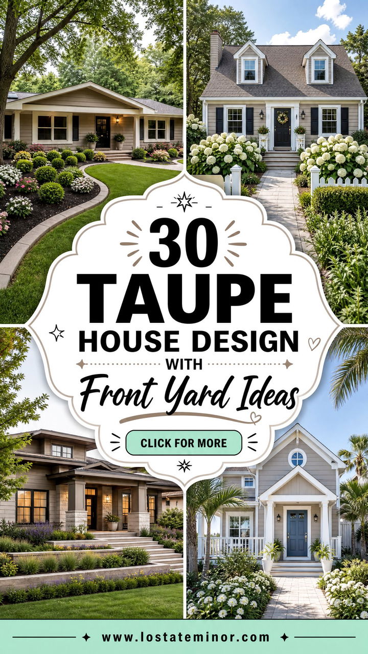 30 Taupe House Design With Front Yard Ideas Fresh Curb Appeal - 30 Taupe House Design With Front Yard Ideas: Fresh Curb Appeal
