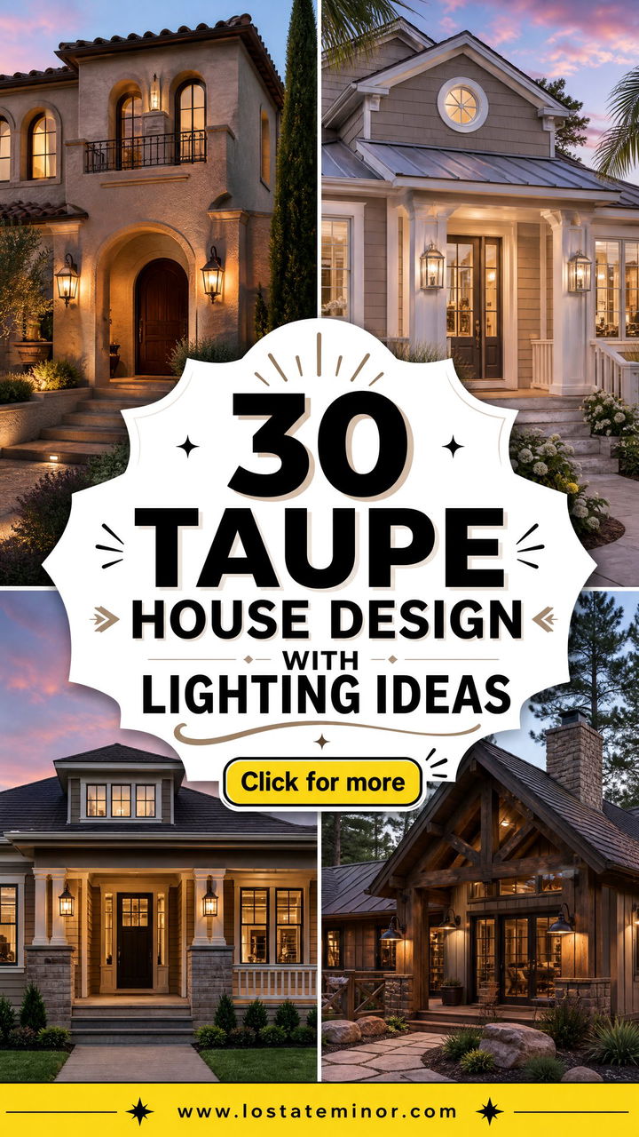 30 Taupe House Design With Lighting Ideas for a Welcoming Glow - 30 Taupe House Design With Lighting Ideas for a Welcoming Glow
