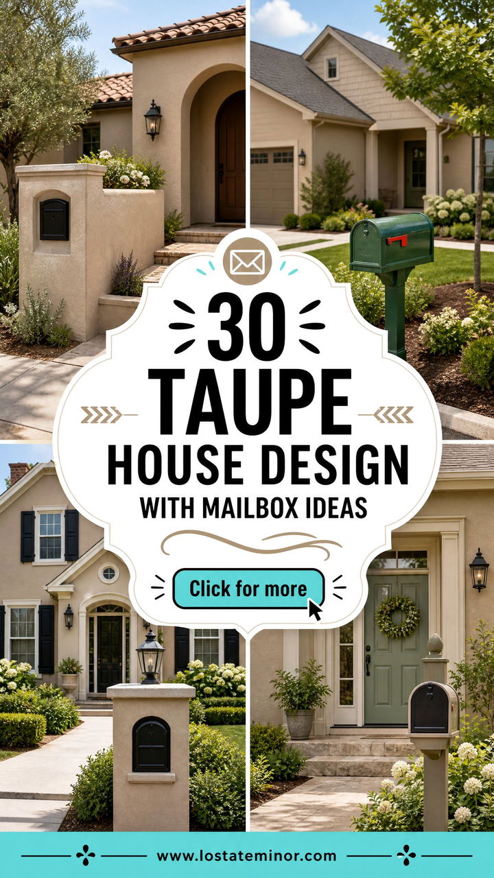 30 Taupe House Design With Mailbox Ideas to Boost Curb Appeal - 30 Taupe House Design With Mailbox Ideas to Boost Curb Appeal