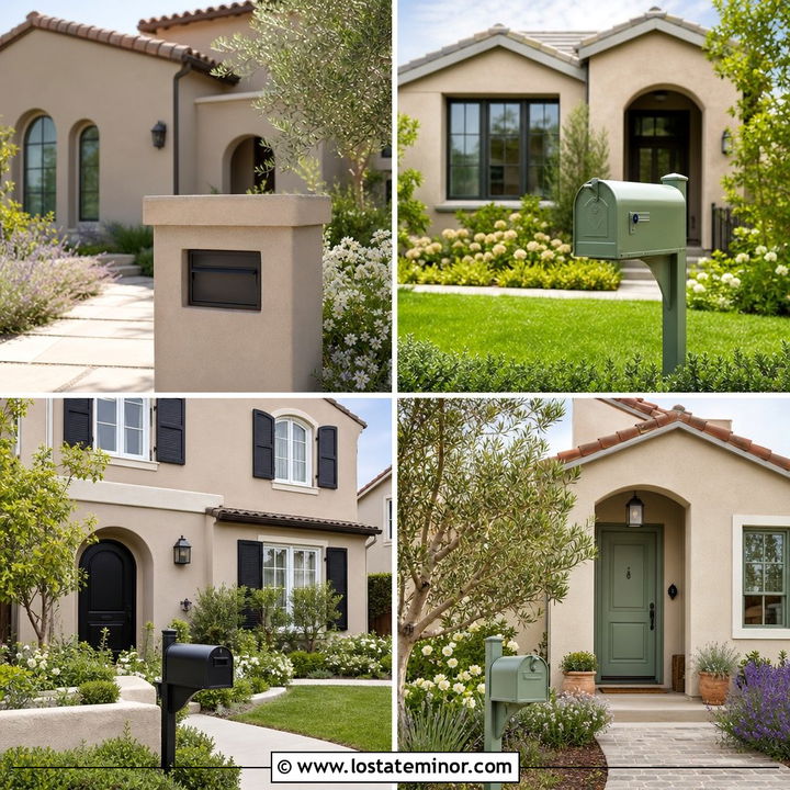 30 Taupe House Design With Mailbox Ideas to Boost Curb Appeal